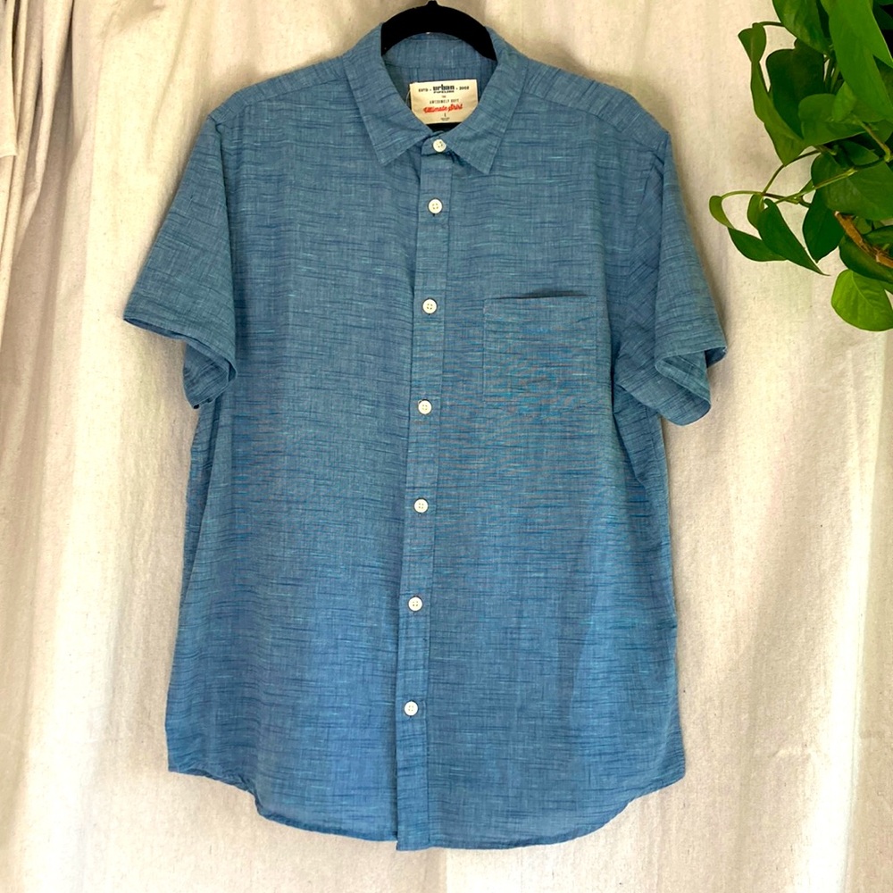 Urban Pipeline Blue Button Up Short Sleeve (L)